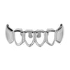 Silver Tone 4 Open Face Bottom Vampire Fang Grillz