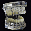 Silver Tone 6 Open Face Top Vampire Fangs Grillz