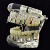 Silver Tone 6 Open Face Top Vampire Fangs Grillz