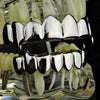 Silver Tone 8 on 8 Teeth Vampire Fangs Grillz Set