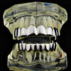 Silver Tone 8 on 8 Teeth Vampire Fangs Grillz Set