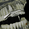 Silver Tone AK-47 Rifle Gun Plain Top Teeth Grillz