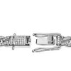 Silver Tone Cuban Link Iced Bracelet 8mm x 8.5" Inch
