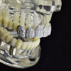 Silver Tone CZ Iced Micro Pave Top Teeth Grillz