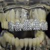 Silver Tone CZ Iced Micro Pave Top Teeth Grillz