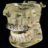 Silver Tone Diamond-Cut Top Teeth Grillz