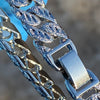 Silver Tone Diamond Dust Diamond Cut Bracelet 8" or 9"