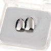 Silver Tone Double Caps Teeth Grillz - Right Hand Side