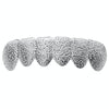 Silver Tone Dust-Cut Bottom Teeth Grillz