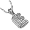 Silver Tone E Letter Micro Chain Rope Necklace