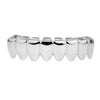 Silver Tone Eight Bottom Teeth Plain Grillz