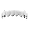 Silver Tone Eight Teeth Bottom Vampire Fangs Grillz