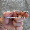 Silver Tone Figaro Bracelet 8" x 12mm