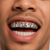 Silver Tone Fire Flames Top Teeth Grillz