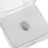 Silver Tone Iced CZ  Bottom Tooth Single Cap