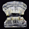 Silver Tone Iced CZ Four Single Tooth Caps Set