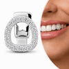 Silver Tone Iced CZ Open Face Canine Tooth Cap Single K9 Hip Hop Grillz
