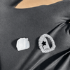 Silver Tone Iced CZ Open Face Canine Tooth Cap Single K9 Hip Hop Grillz