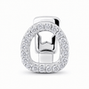 Silver Tone Iced CZ Open Face Canine Tooth Cap Single K9 Hip Hop Grillz