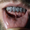 Silver Tone Iced Flooded Out CZ Bottom Teeth Grillz