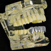 Silver Tone Iced Micro Pave Bottom Teeth Grillz