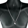 Silver Tone L Letter Micro Chain Rope NEcklace