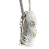 Silver Tone Masked Goon Man 36" Franco Chain Necklace