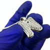 Silver Tone N Letter Micro Chain Rope Necklace