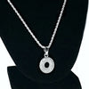 Silver Tone O Letter Micro Chain Rope Necklace