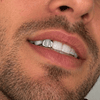 Silver Tone Open Face Single Top Tooth Cap Grillz
