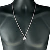 Silver Tone P Letter Micro Chain Rope Necklace