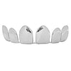 Silver Tone Permanent Cut Perm Cuts Top Teeth Pre-Made Grillz