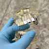 Silver Tone Permanent Cut Perm Cuts Top Teeth Pre-Made Grillz