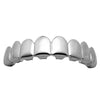 Silver Tone Plain Eight Top Teeth Grillz