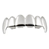 Silver Tone Plain Top Teeth Vampire Fangs Grillz