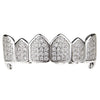 Silver Tone Premium CZ Iced Top Fang Grillz