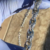 Silver Tone Rope Chain Iced Flooded Out Necklace 10mm x 18"