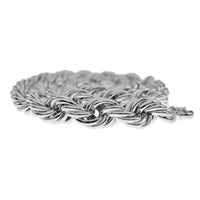 Silver Tone Rope Chain Necklace 20mm Thick x 30