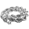 Silver Tone Rope Chain Necklace 25mm Thick x 30" Inch