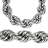 Silver Tone Rope Chain Necklace 25mm Thick x 36" Inch