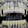 Silver Tone Slim Bar Top Half Vampire Fangs Grillz