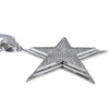 Silver Tone Star 36" Franco Chain Necklace