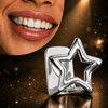 Silver Tone Star Open Face Canine Cap One Tooth Single Grillz