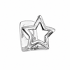 Silver Tone Star Open Face Canine Cap One Tooth Single Grillz