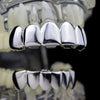 Silver Tone Teeth Plain Teeth Grillz Set