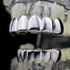 Silver Tone Teeth Plain Teeth Grillz Set