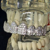 Silver Tone Top 8 Teeth Iced Flooded Out CZ Grillz