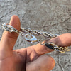 Silver Tone Twisted Rope Chain Bracelet 9" in x 10MM Thick