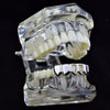 Silver Tone Two Open Face Bottom Teeth Grillz