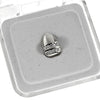 Silver Tone Two Row Iced Top Tooth Single Cap